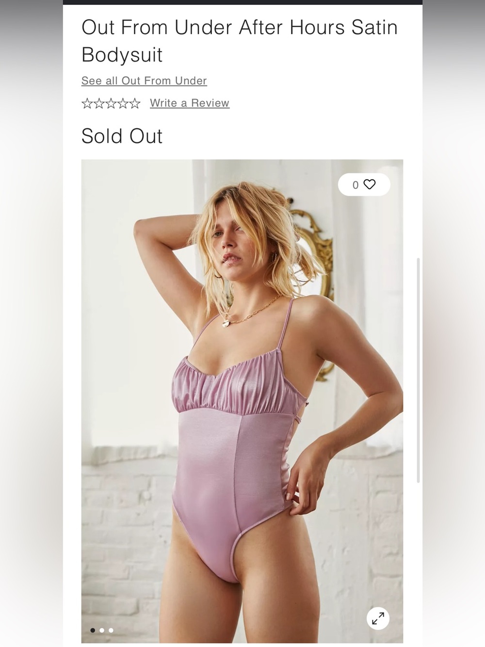 Urban Outfitters Lilac Satin Ruched Bodysuit
